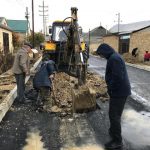 В Избербаше перекопали новый асфальт из-за прорыва на водопроводе
