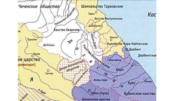 Тарковское шамхальство карта