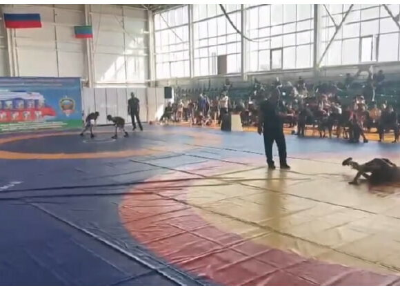В Кизляре проходит юношеский турнир по вольной борьбе, посвященный памяти сотрудников СОБР «Ястреб-Каспий»