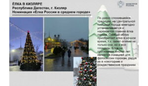 Главная Новогодняя елка Кизляра претендует на победу во Всероссийском конкурсе «Елки России»