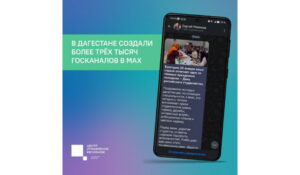 В Дагестане создано более трёх тысяч государственных каналов в мессенджере MAX